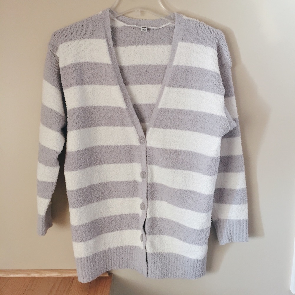 NWOT Uniqlo stripe sweater cardigan